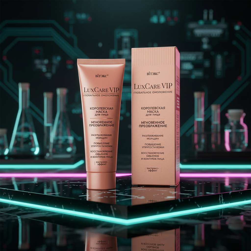 LuxCare VIP ГЛОБАЛЬНОЕ ОМОЛОЖЕНИЕ КОРОЛЕВСКАЯ МАСКА для лица МГНОВЕННОЕ ПРЕОБРАЖЕНИЕ