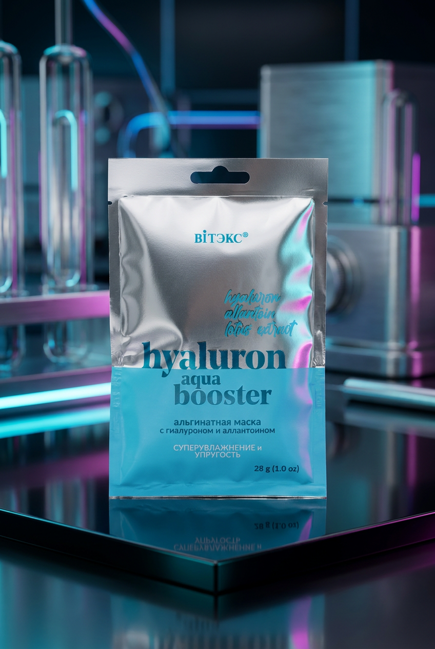 Альгинатная маска HYALURON AQUA BOOSTER СУПЕРУВЛАЖНЕНИЕ И УПРУГОСТЬ для лица, шеи и декольте