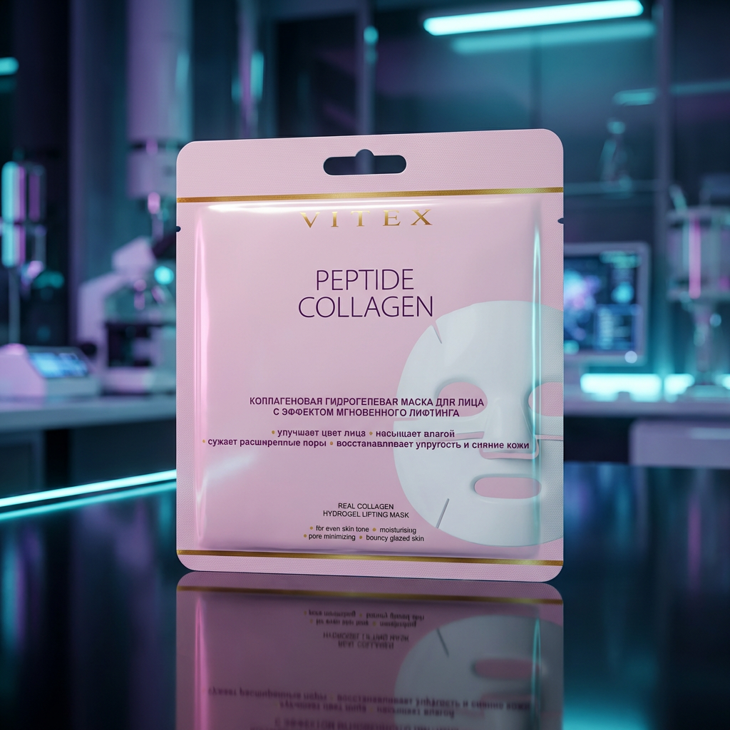 PEPTIDE COLLAGEN Коллагеновая ГИДРОГЕЛЕВАЯ МАСКА для лица с эффектом мгновенного лифтинга